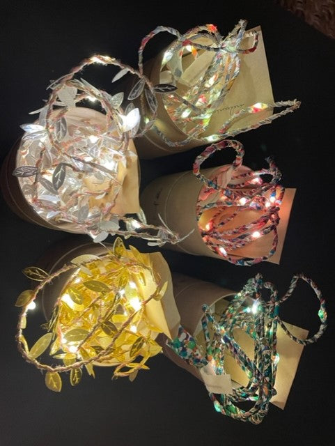 Lighting - Metallic Leaf Fairy Lights - Gold