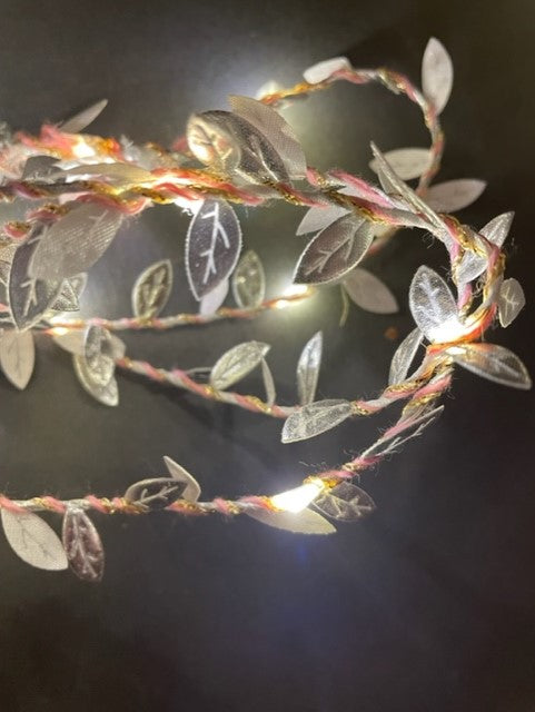 Lighting - Metallic Leaf Fairy Lights - Silver